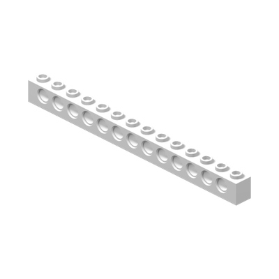 Technic, Brick 1 x 14 with Holes · LEGO 4112515 (réf. BrickLink 32018) · Couleur BrickLink : White