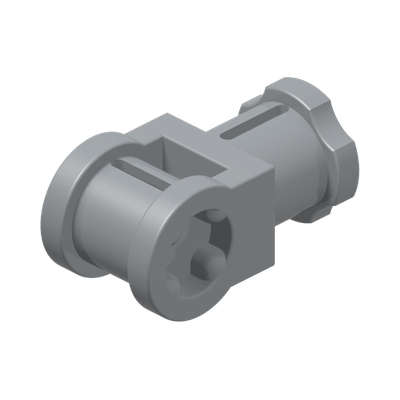 CATCH W. CROSS HOLE · Medium Stone Grey (réf. BrickLink Light Bluish Gray)