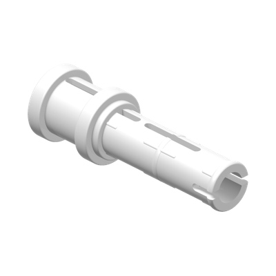 Technic, Pin 3L with Friction Ridges and Stop Bush · LEGO 4193409 (réf. BrickLink 32054) · Couleur BrickLink : White