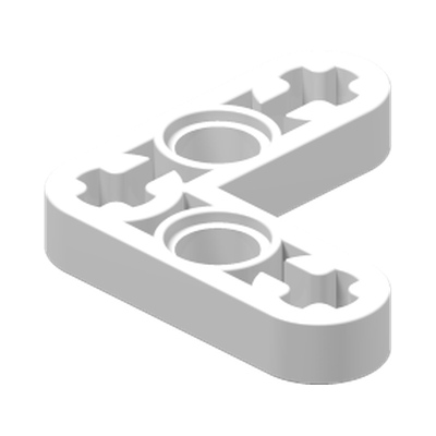 Technic, Liftarm, Modified Bent Thin L-Shape 3 x 3 · LEGO 4112174 (réf. BrickLink 32056) · Couleur BrickLink : White