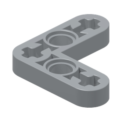 TECHNIC LEVER 3X3M, 90° · Medium Stone Grey (réf. BrickLink Light Bluish Gray)