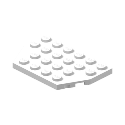 PLATE 4X6 26 DEGREES · LEGO 4508408 (réf. BrickLink 32059) · White (réf. BrickLink White)