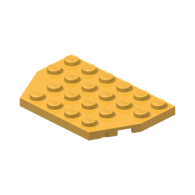 PLATE 4X6 26 DEGREES · Flame Yellowish Orange (réf. BrickLink Bright Light Orange)