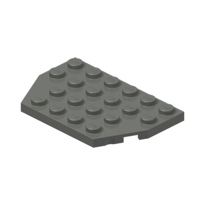 PLATE 4X6 26 DEGREES · Dark Stone Grey (réf. BrickLink Dark Bluish Gray)