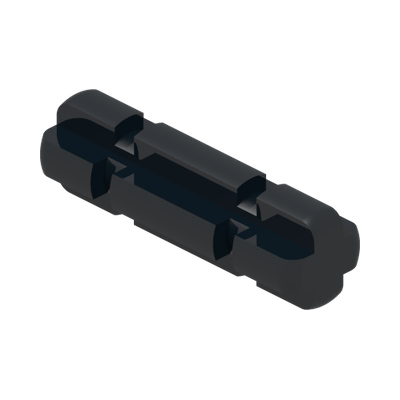 2M CROSS AXLE W. GROOVE · Black (réf. BrickLink Black)