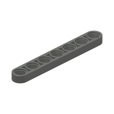 Technic, Liftarm Thin 1 x 7 · Couleur BrickLink : Dark Bluish Gray
