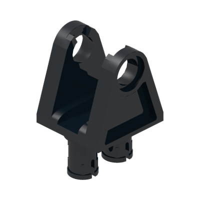 Technic, Steering Arm with Pins · LEGO 4114671 (réf. BrickLink 32069) · Couleur BrickLink : Black