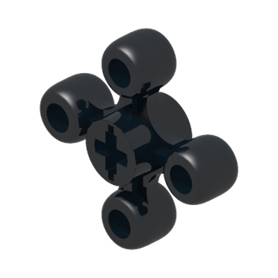 TECHNIC ANGULAR WHEEL · Black (réf. BrickLink Black)