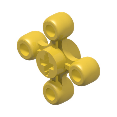 TECHNIC ANGULAR WHEEL · Bright Yellow (réf. BrickLink Yellow)