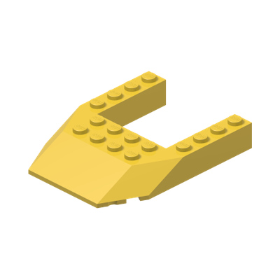 Wedge 6 x 8 Cutout · Réf. BrickLink 32084 · Couleur BrickLink : Yellow