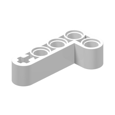 TECHNIC ANG. BEAM 4X2 90 DEG · LEGO 6271824 (réf. BrickLink 32140) · White (réf. BrickLink White)