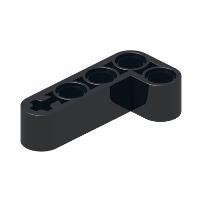 TECHNIC ANG. BEAM 4X2 90 DEG · Black (réf. BrickLink Black)