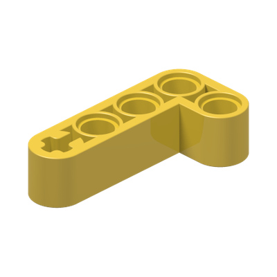 TECHNIC ANG. BEAM 4X2 90 DEG · Bright Yellow (réf. BrickLink Yellow)
