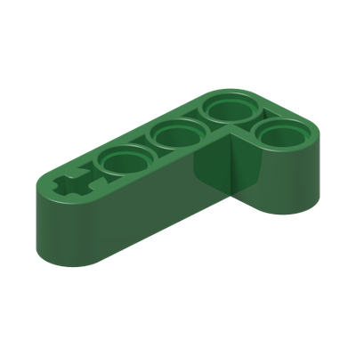 TECHNIC ANG. BEAM 4X2 90 DEG · Dark Green (réf. BrickLink Green)