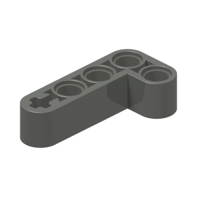 TECHNIC ANG. BEAM 4X2 90 DEG · Dark Stone Grey (réf. BrickLink Dark Bluish Gray)