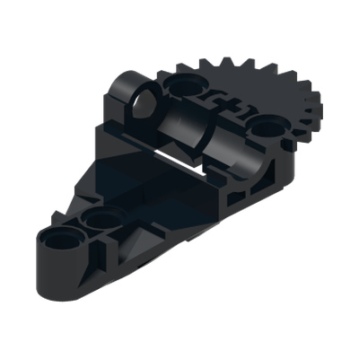 Technic, Gearbox Half · LEGO 4119291 (réf. BrickLink 32166) · Couleur BrickLink : Black