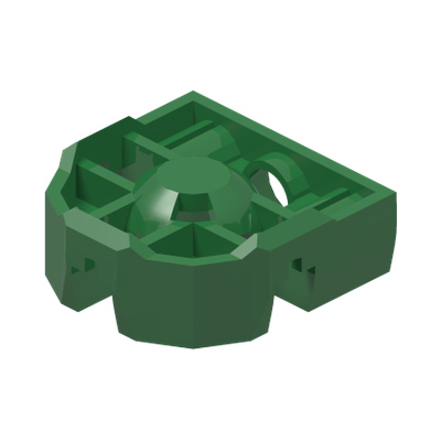Technic, Pin Connector Block 3 x 3 x 1 · LEGO 4143546 (réf. BrickLink 32172) · Dark Green (réf. BrickLink Green)
