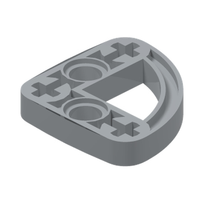 Technic, Liftarm, Modified L-Shape Quarter Ellipse Thin 3 x 3 · Couleur BrickLink : Light Bluish Gray