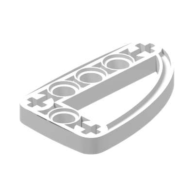 HALFBEAM CURVE 3X5 · LEGO 6430835 (réf. BrickLink 32250) · White (réf. BrickLink White)