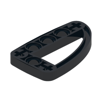 HALFBEAM CURVE 3X5 · Black (réf. BrickLink Black)