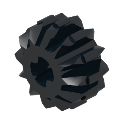 DOUBLE CONICAL WHEEL Z12 1M · LEGO 4177431 (réf. BrickLink 32270) · Black (réf. BrickLink Black)