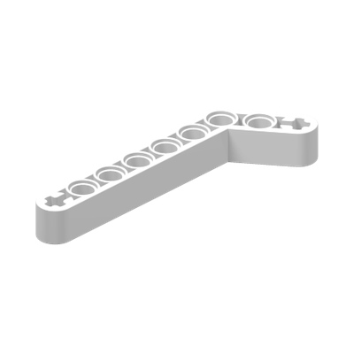 TECHNIC ANGULAR BEAM 3X7 · LEGO 6276842 (réf. BrickLink 32271) · White (réf. BrickLink White)