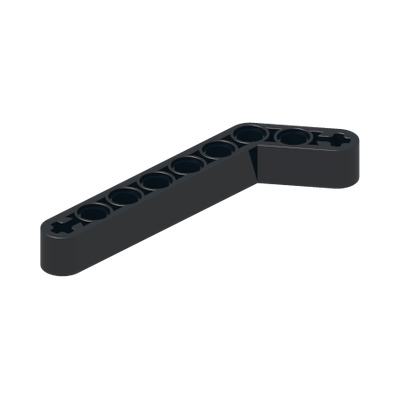 TECHNIC ANGULAR BEAM 3X7 · Black (réf. BrickLink Black)