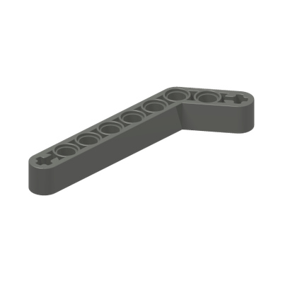 TECHNIC ANGULAR BEAM 3X7 · Dark Stone Grey (réf. BrickLink Dark Bluish Gray)