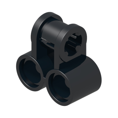 TECHNIC CROSS BLOCK 2X1 · Black (réf. BrickLink Black)