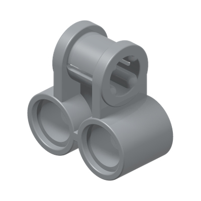 TECHNIC CROSS BLOCK 2X1 · Medium Stone Grey (réf. BrickLink Light Bluish Gray)