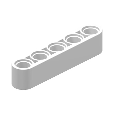 TECHNIC 5M BEAM · LEGO 4249021 (réf. BrickLink 32316) · White (réf. BrickLink White)