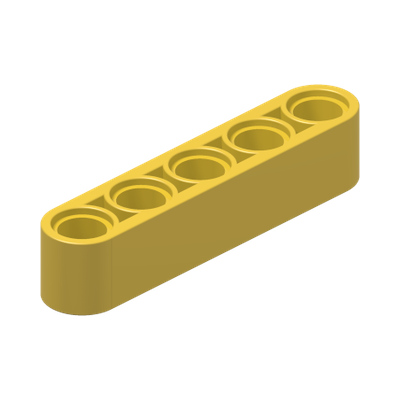 TECHNIC 5M BEAM · Bright Yellow (réf. BrickLink Yellow)