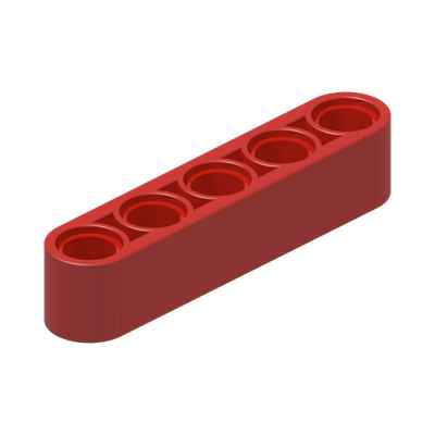 TECHNIC 5M BEAM · Bright Red (réf. BrickLink Red)
