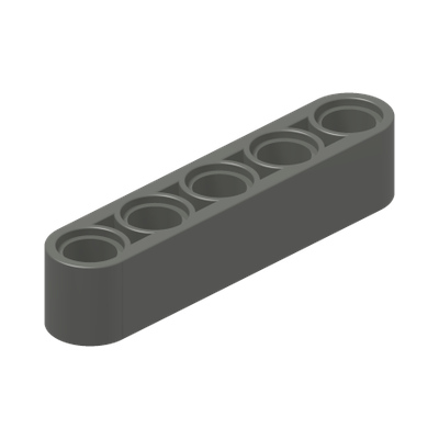 TECHNIC 5M BEAM · Dark Stone Grey (réf. BrickLink Dark Bluish Gray)