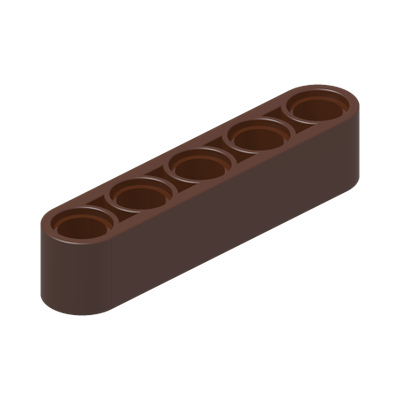 TECHNIC 5M BEAM · Reddish Brown (réf. BrickLink Reddish Brown)