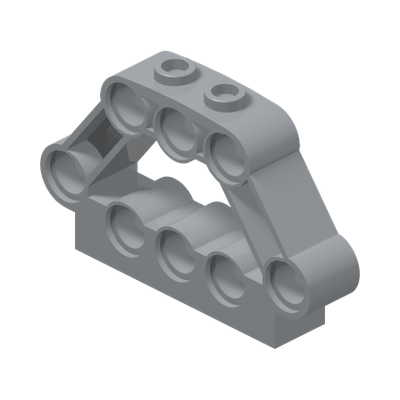 V-ENGINE HOLDER · LEGO 6271360 (réf. BrickLink 32333) · Medium Stone Grey (réf. BrickLink Light Bluish Gray)