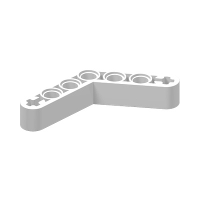 TECHNIC ANGULAR BEAM 4X4 · LEGO 6278132 (réf. BrickLink 32348) · White (réf. BrickLink White)