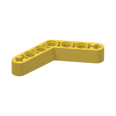 TECHNIC ANGULAR BEAM 4X4 · Bright Yellow (réf. BrickLink Yellow)
