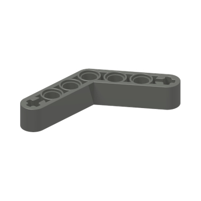 Technic, Liftarm, Modified Bent Thick 1 x 7 (4 - 4) · Couleur BrickLink : Dark Bluish Gray