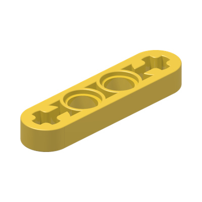 LEVER 1X4, WITHOUT NOTCH · Bright Yellow (réf. BrickLink Yellow)
