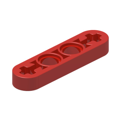 LEVER 1X4, WITHOUT NOTCH · Bright Red (réf. BrickLink Red)