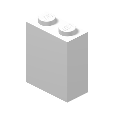 BRICK 1X2X2 · LEGO 4113261 (réf. BrickLink 3245c) · White (réf. BrickLink White)
