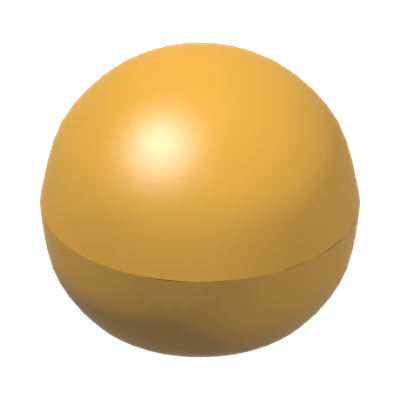 BALL 10.2, W/ CROSS HOLE · Flame Yellowish Orange (réf. BrickLink Bright Light Orange)
