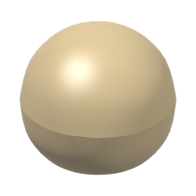 BALL 10.2, W/ CROSS HOLE · Brick Yellow (réf. BrickLink Tan)