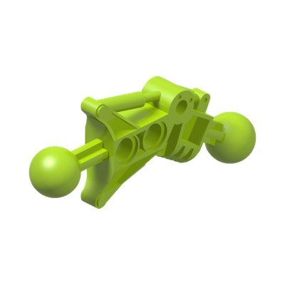 Bionicle Toa Leg · LEGO 4143524 (réf. BrickLink 32482) · Bright Yellowish Green (réf. BrickLink Lime)