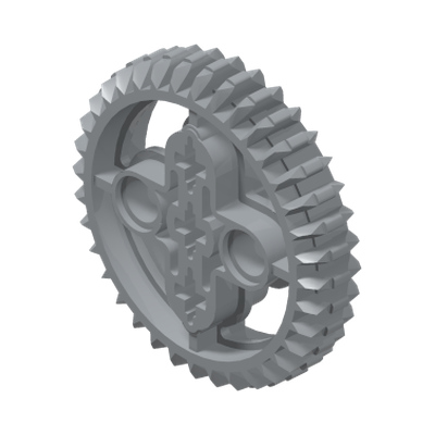 Technic, Gear 36 Tooth Double Bevel · LEGO 4502077 (réf. BrickLink 32498) · Couleur BrickLink : Light Bluish Gray