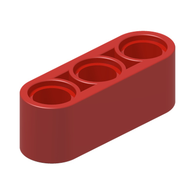 TECHNIC 3M BEAM · Bright Red (réf. BrickLink Red)