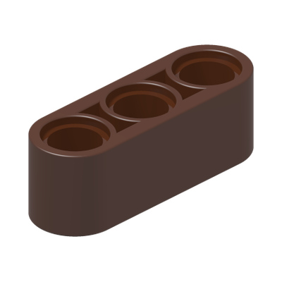 TECHNIC 3M BEAM · Reddish Brown (réf. BrickLink Reddish Brown)