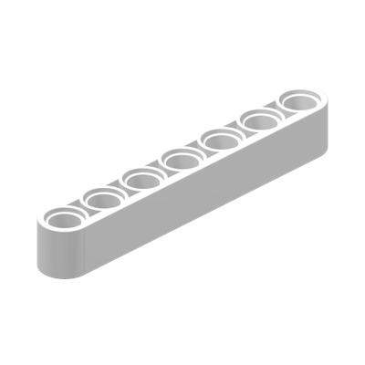 TECHNIC 7M BEAM · LEGO 4495927 (réf. BrickLink 32524) · White (réf. BrickLink White)