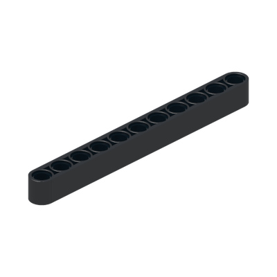 TECHNIC 11M BEAM · Black (réf. BrickLink Black)